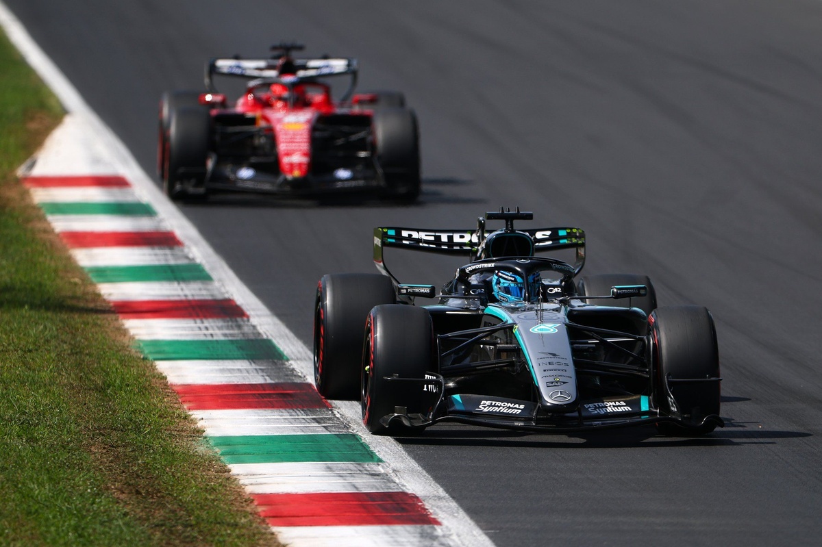Georgs Rasels ātrākais F1 Itālijas GP pēdējā treniņā
