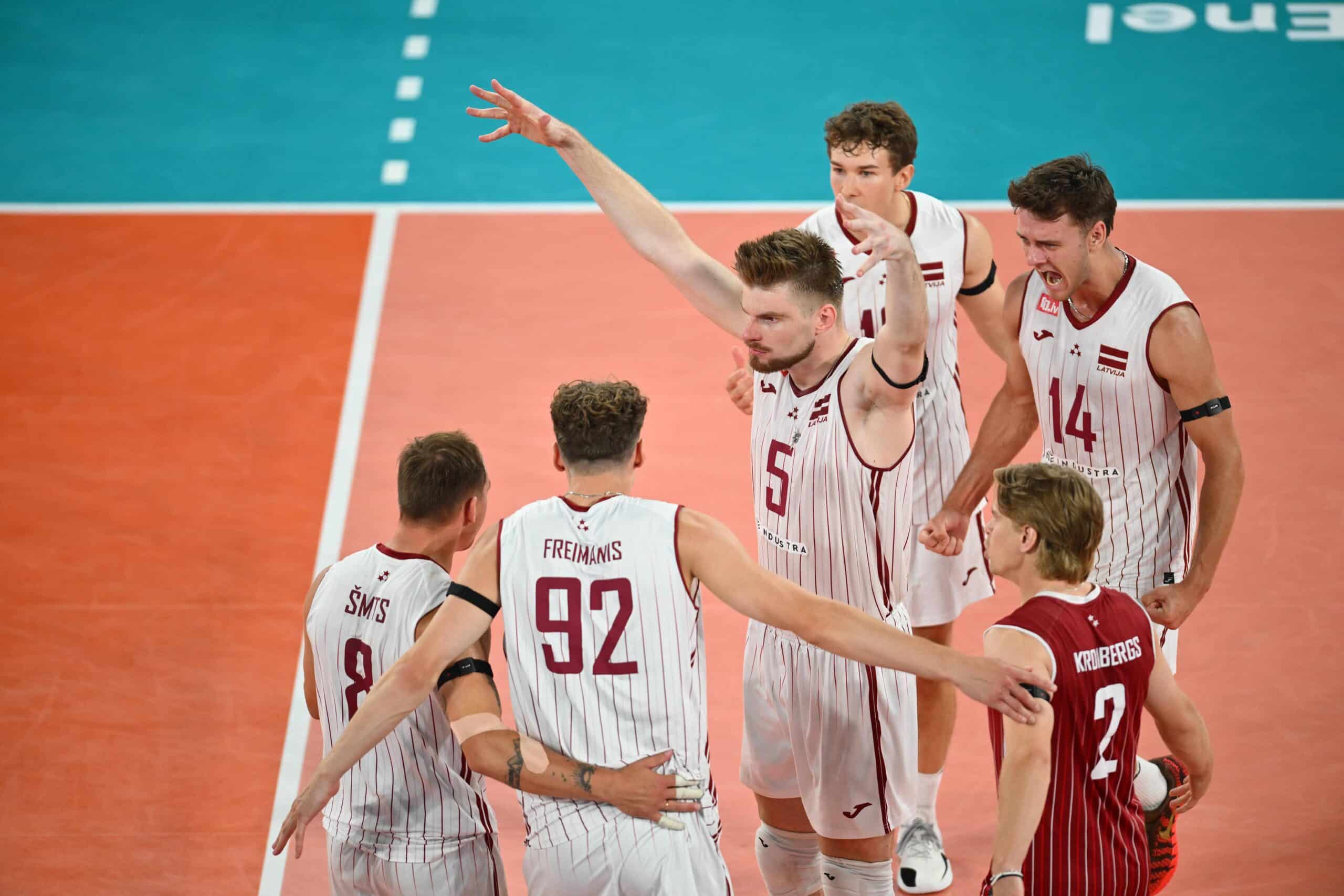 Latvijas vīriešu volejbola izlase iekļūst Eiropas čempionāta astotdaļfinālā